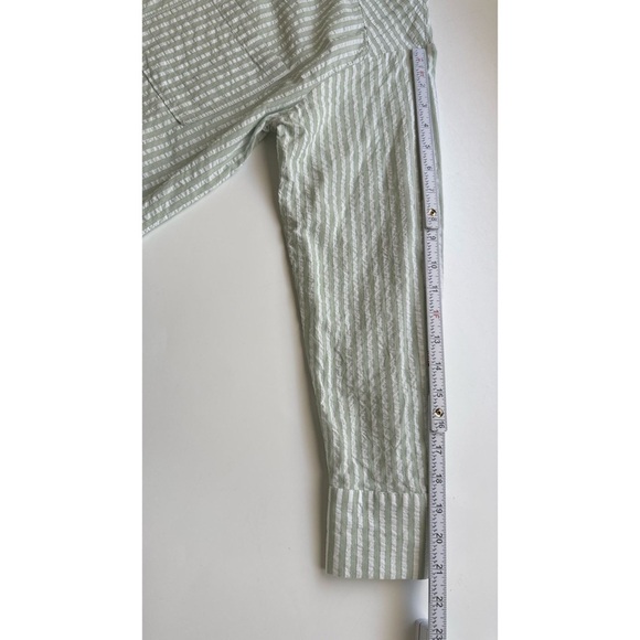 Anthropologie Striped Collared Long Sleeve Button Down Shirt Mini Dress - Picture 10 of 10
